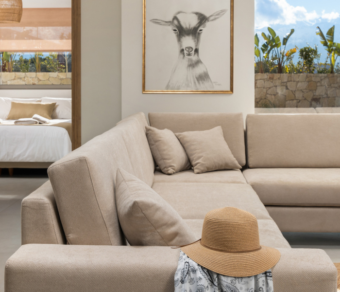Living Room Luxurious Villa Crete