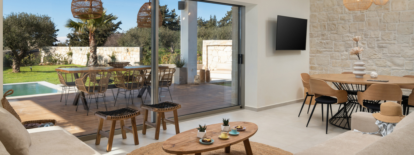 Luxurious Living Room Villa Crete