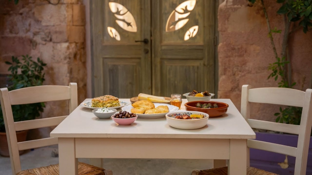 table déjeuner grec