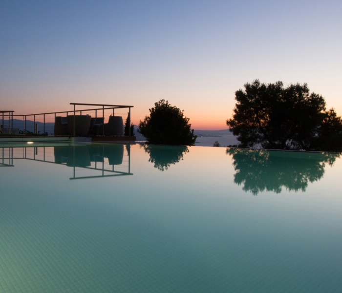 Sunset of the Luxury Villa Terra Creta