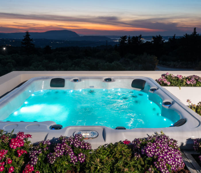 Jacuzzi Villa Luxe Crete Xirosterni