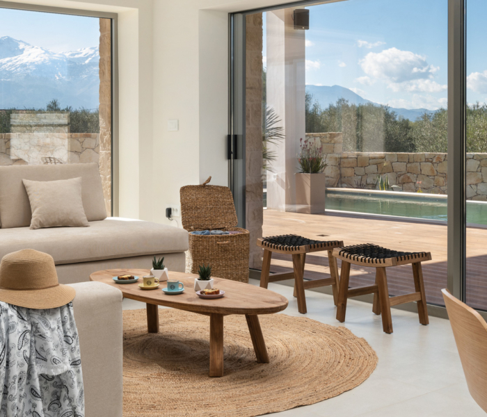 Vue Villa Luxe Crete Xirosterni