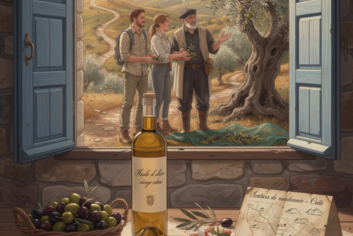 Tableau impressionniste encadré dans un salon bourgeois du 19ème siècle, représentant une scène familiale intime