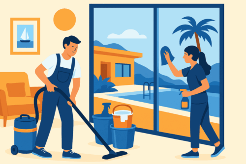 Infographie sur les checklists essentielles pour réserver une villa de luxe en Crète : recherche approfondie, termes de réservation et service client disponible.